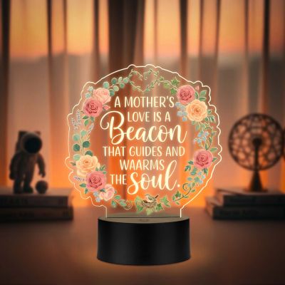Inspirational Quote UV Print LED Night Lamp Mothers Day Gift for Mom Acrylic Light
